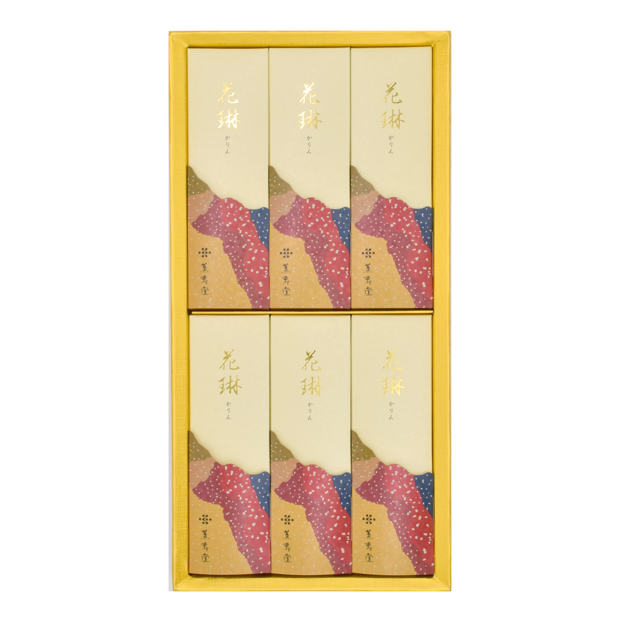 進物用線香 花琳 短寸6箱入 和装紙箱