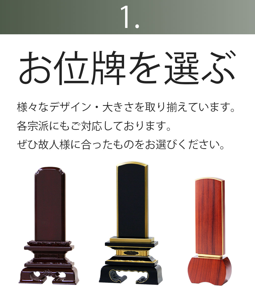 お位牌の注文方法1